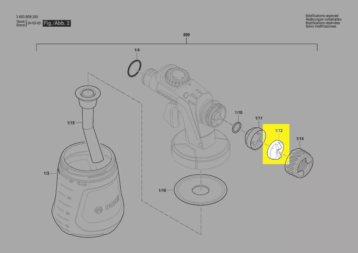 Buse de projection réf. 1 600 A02 S8T Bosch